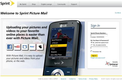 sprint pcs log in.